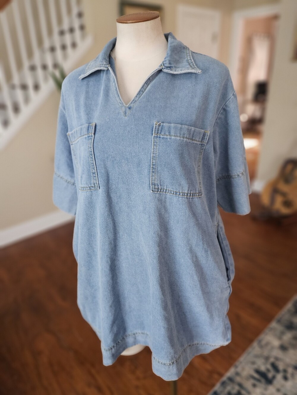 Shein Pullover Denim Jean Dress Medium